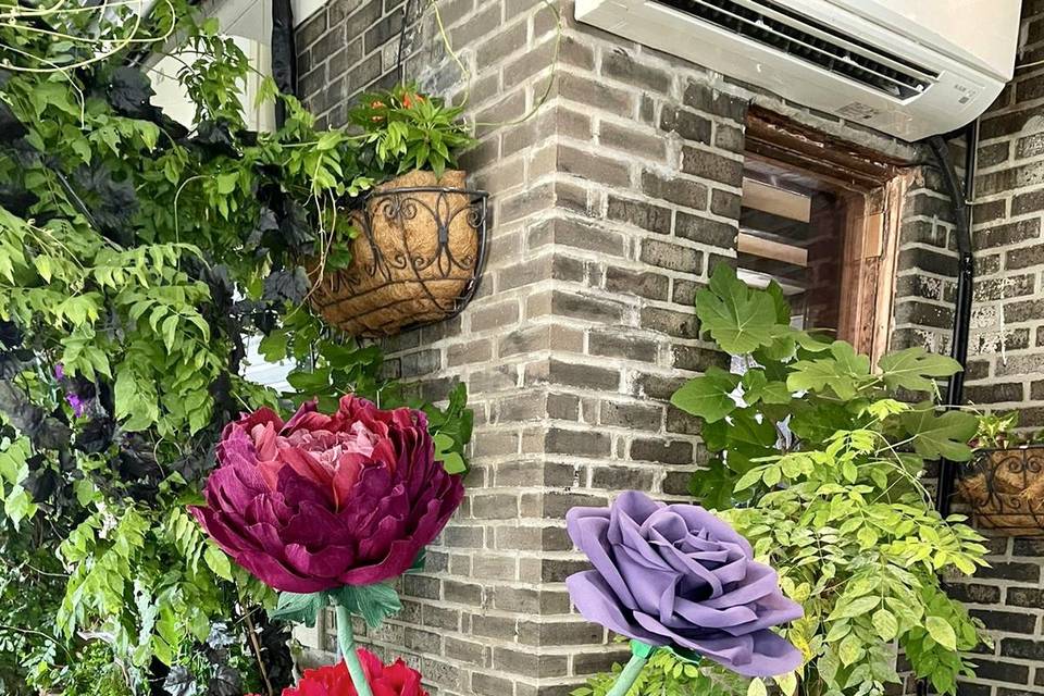 Large flowers for beauty brand