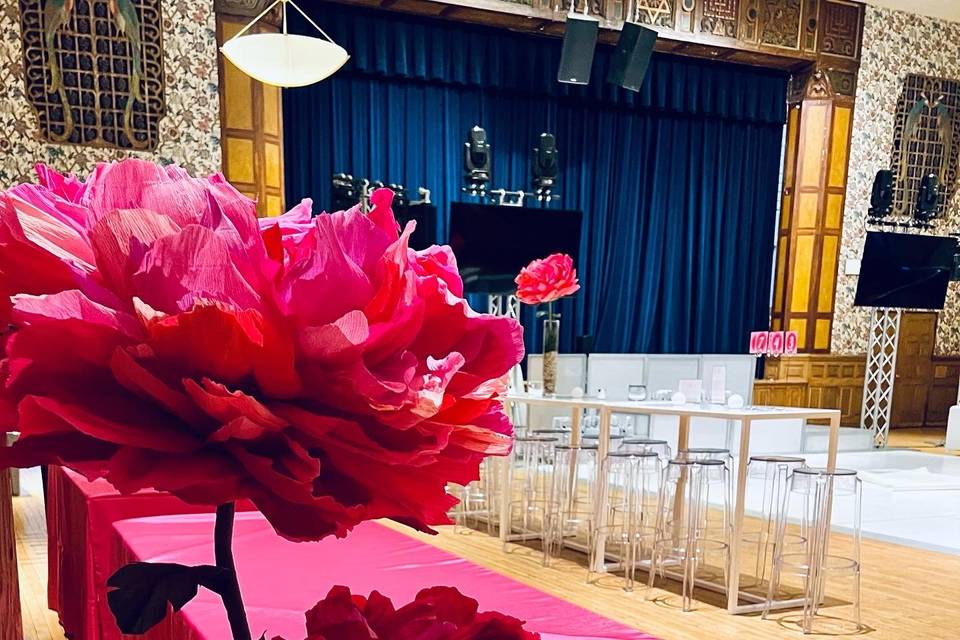 Large paper flowers