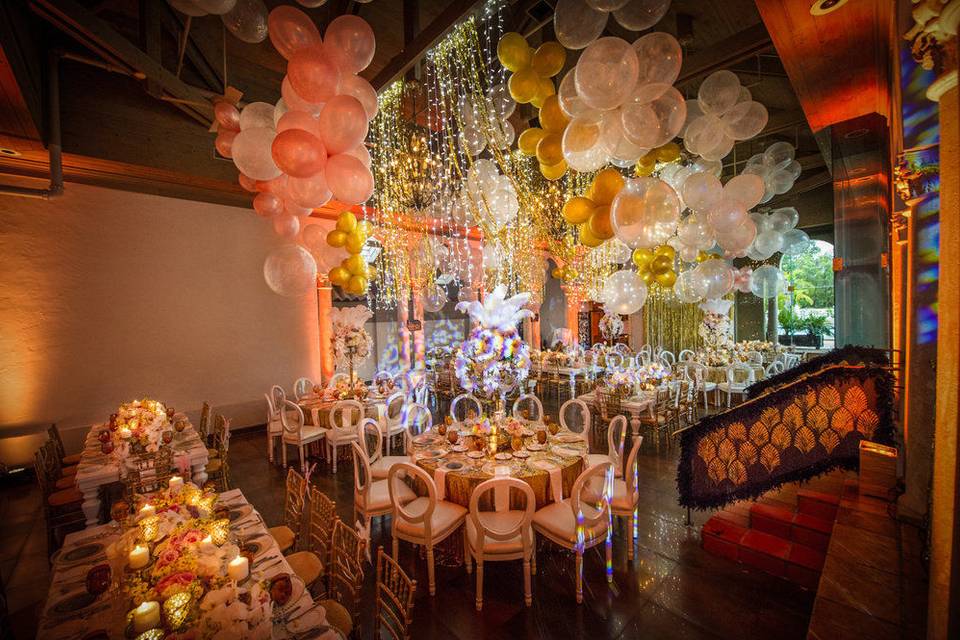 Whimsical reception set-up