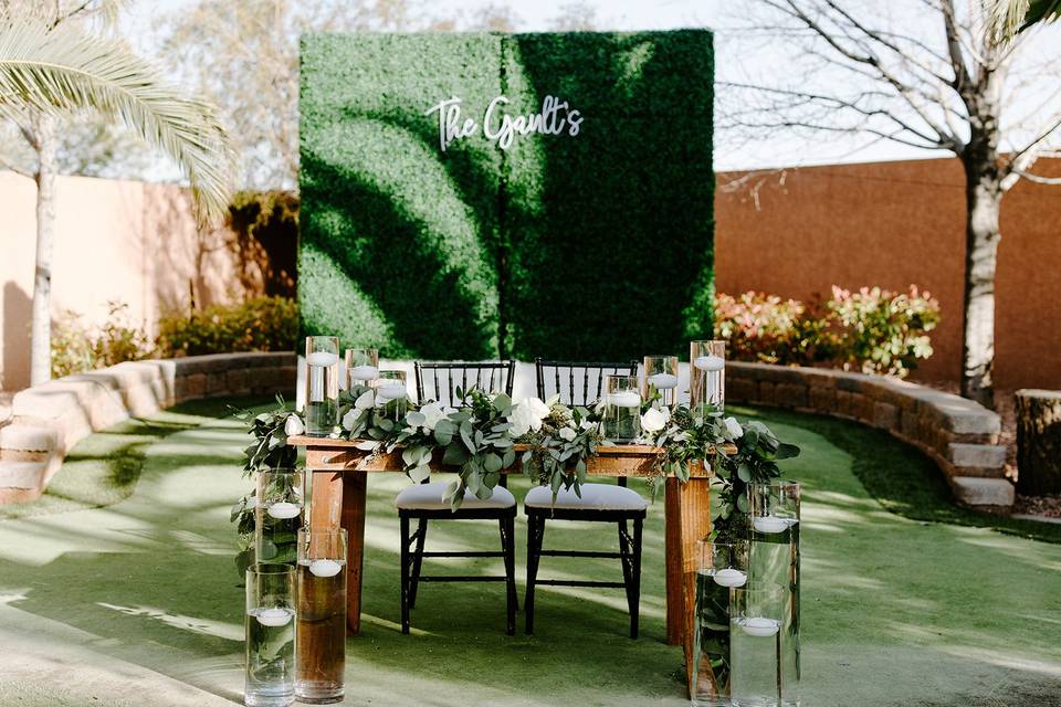 Sweetheart Table Backdrop