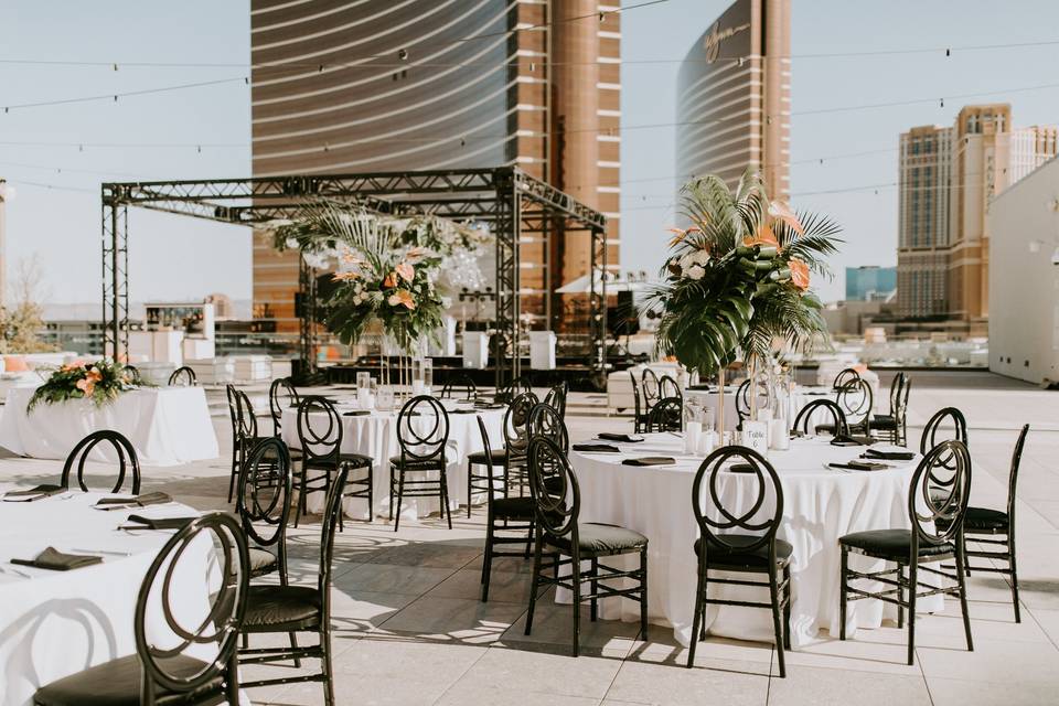 Tropical Rooftop Reception