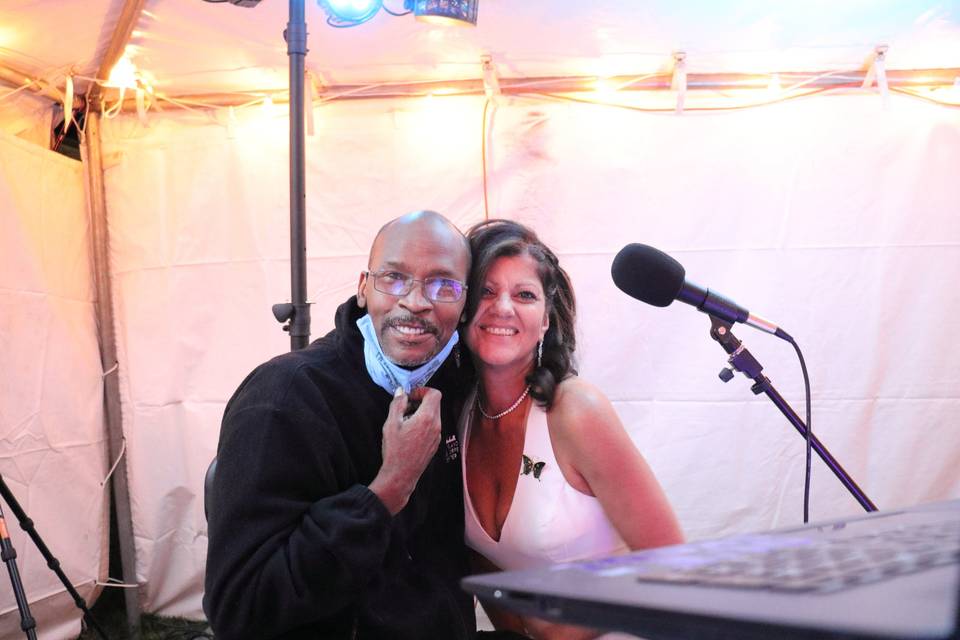 The bride and I