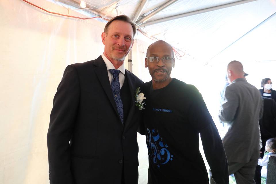 The groom and I