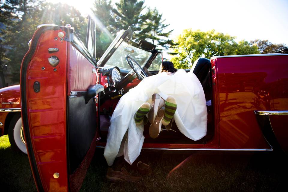 Couple on the car