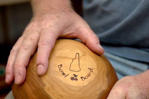 Best Wood Cutting Board Wedding Gift, NH Bowl and Board