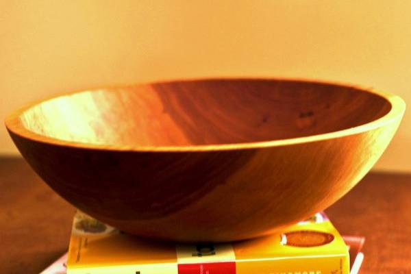 Extra Large Wood Salad Bowl Wedding Gift, NH Bowl and Board