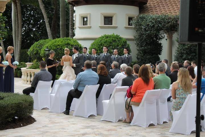 Outdoor wedding ceremony