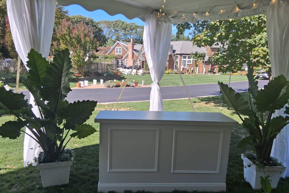 Custom White Wood Bar