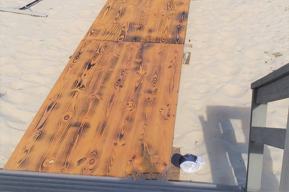 Custom wood walkway