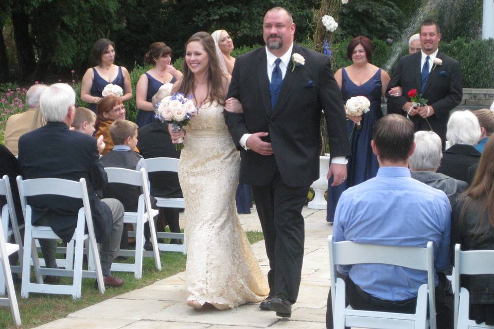 Walking down the isle