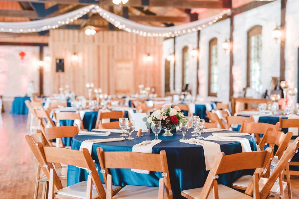 Reception layout at Sycamore Hall