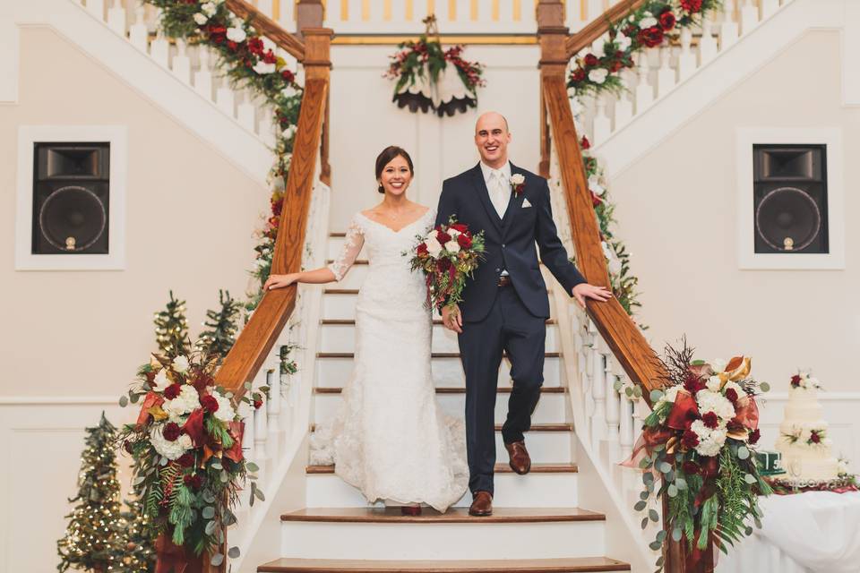 The grand staircase at Magnolia Manor