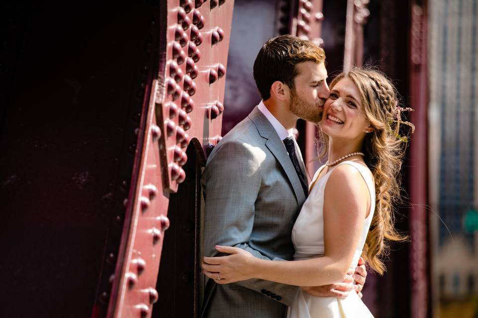 Riverwalk wedding photo