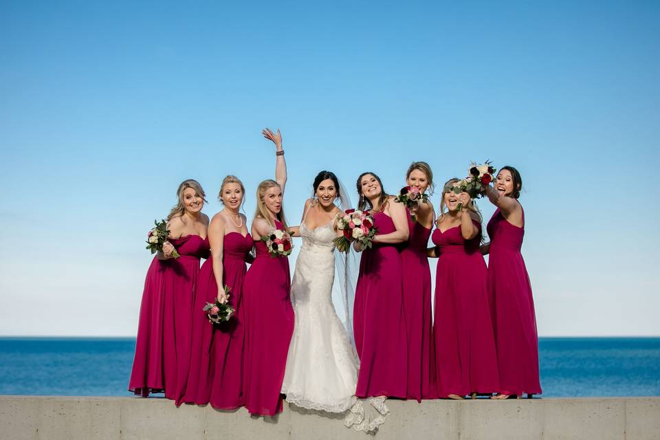 Fun bridal party