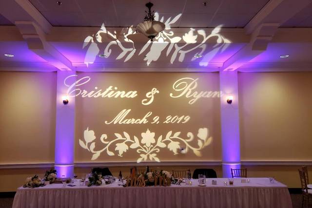 Beautiful uplights & gobo