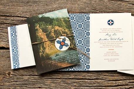 Santa Fe, New Mexico destination wedding invitation