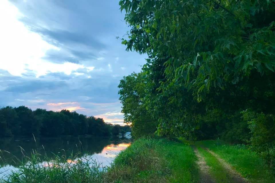 Riverside sunset