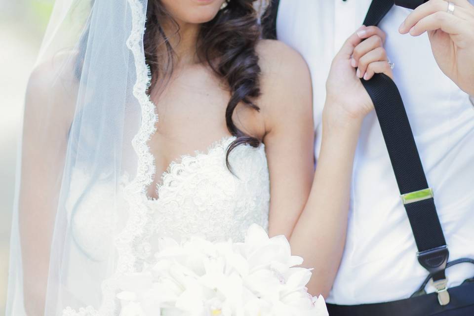 Lantern and floral centerpiece