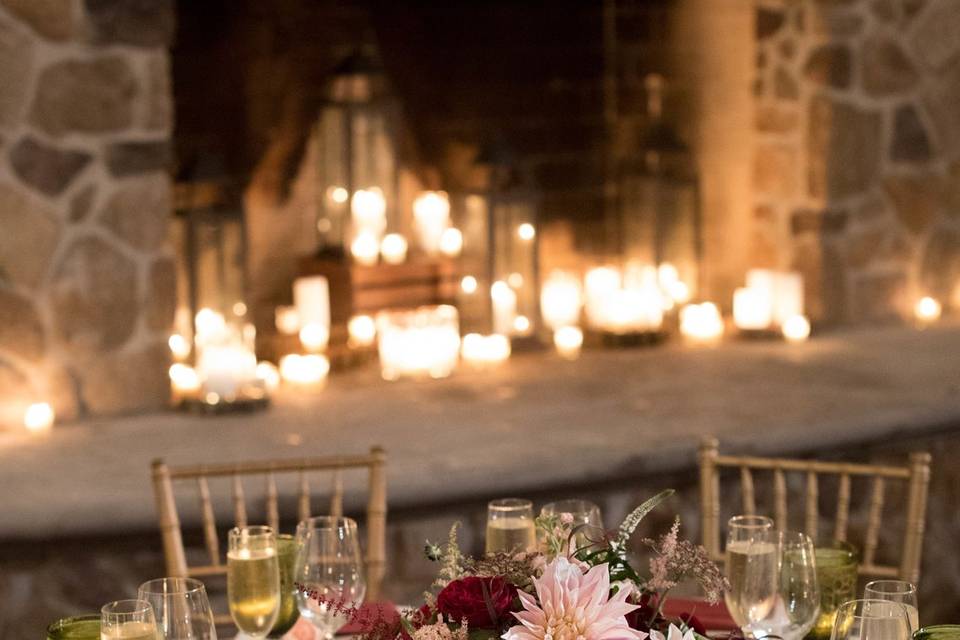 Candlelit table