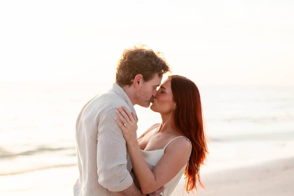 Beach engagement session