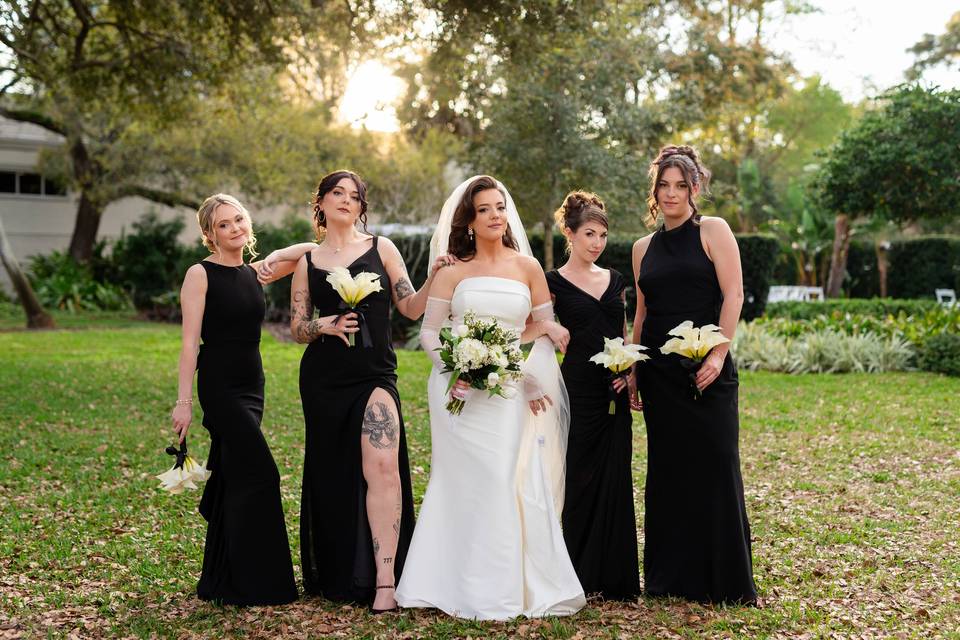 Golden hour wedding portraits