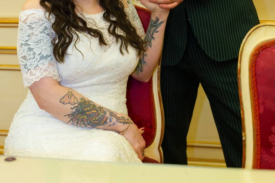 Couple at banquet
