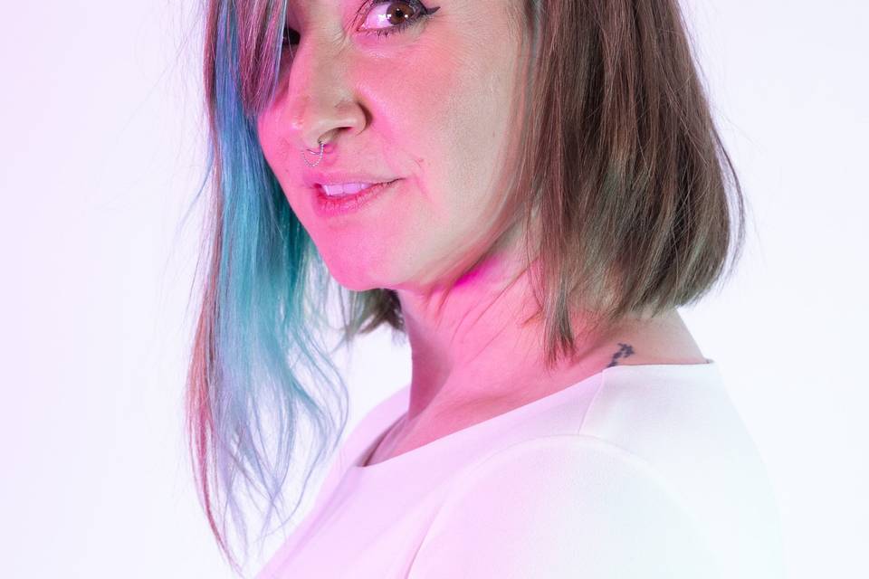 Bride head shot portrait