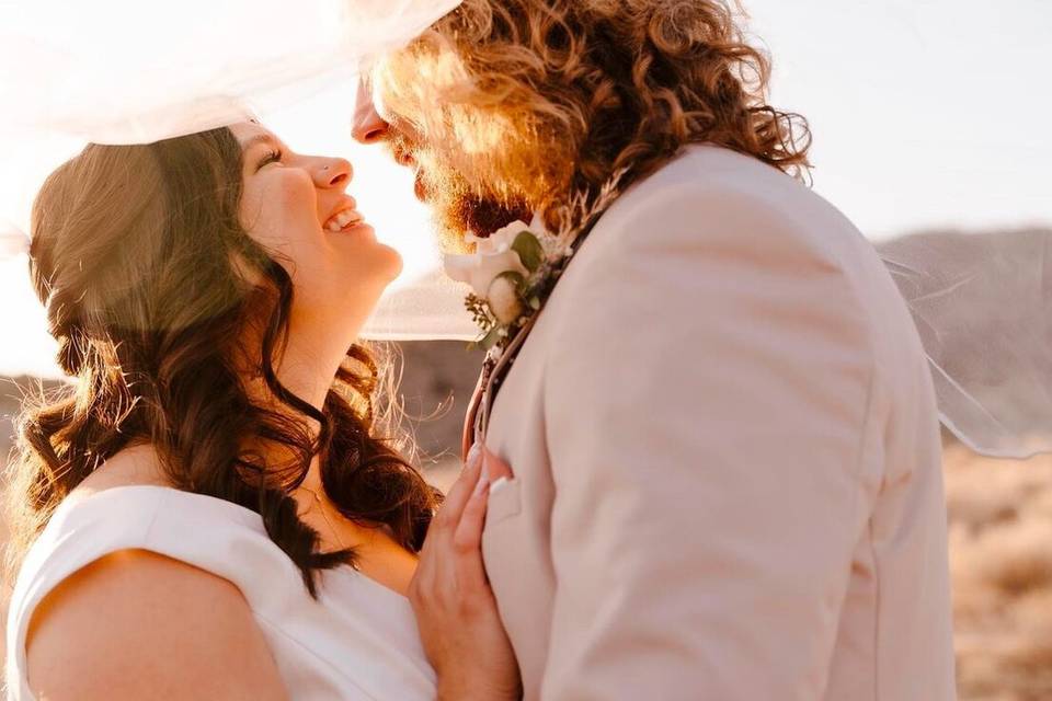Desert landscape wedding