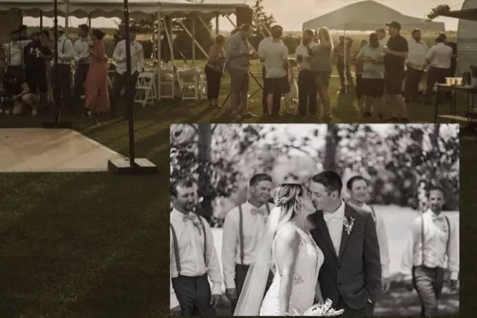 Tented wedding in North Dakota