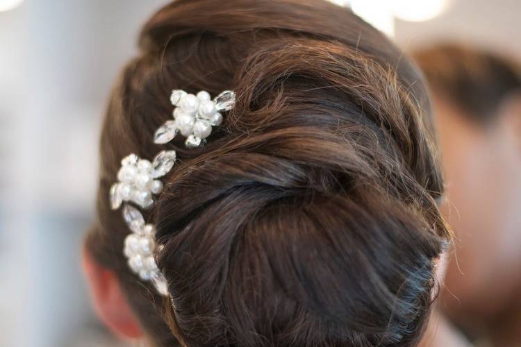 Detail of bridal hair