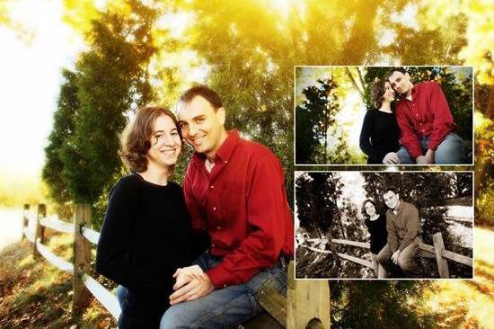 Engagement: Back Lighting with Sun: Collage