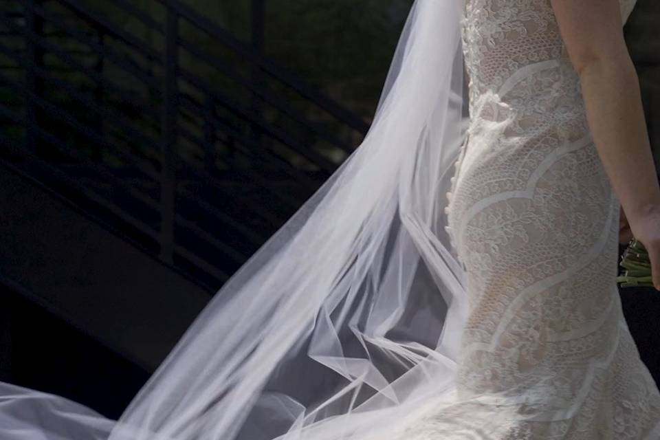 Bride in wedding dress