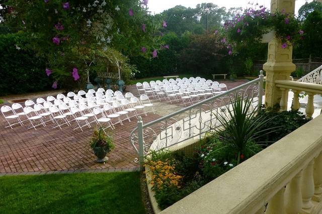 Chairs ready for guests in the Ceremony Garden