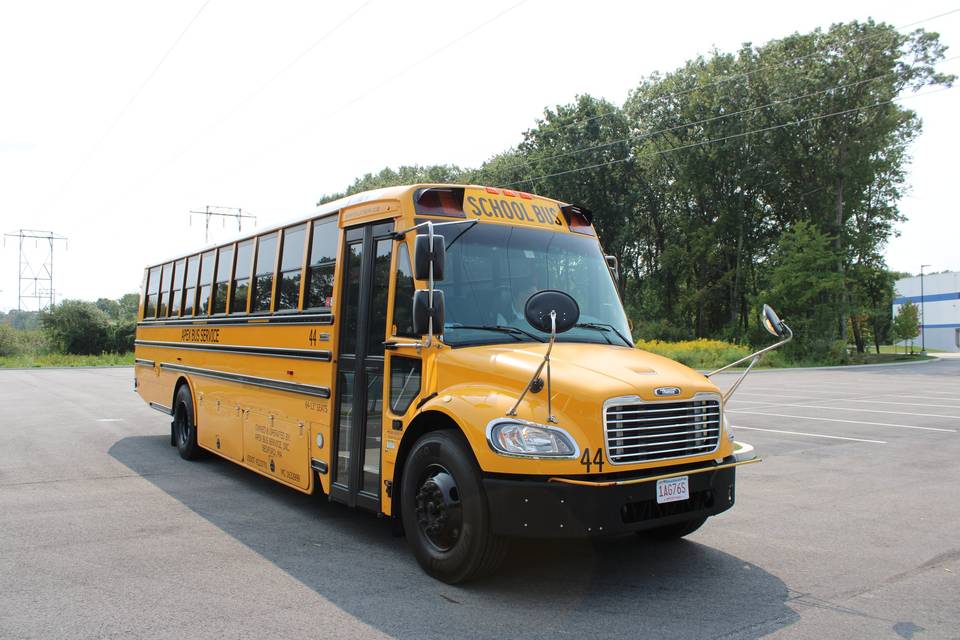 Our first bus, holds 42