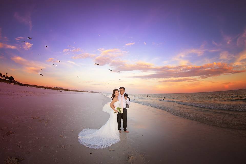 Couple at sundown