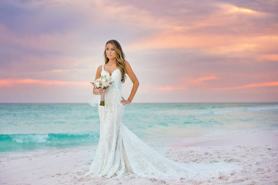 Bride on the beach