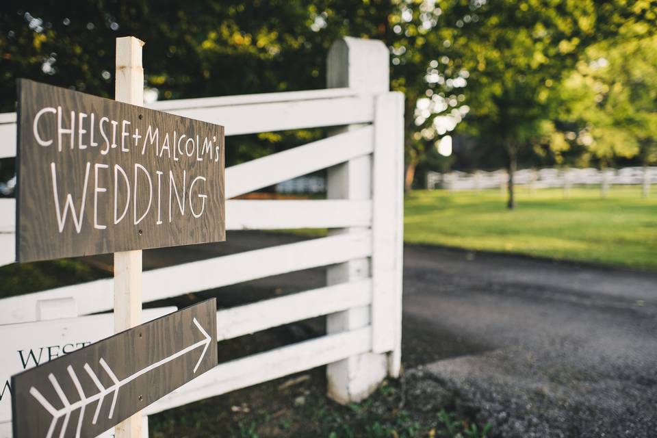 Wedding signage