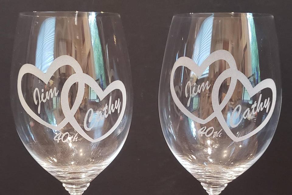 Wine Country Wedding Etched Favor Sets