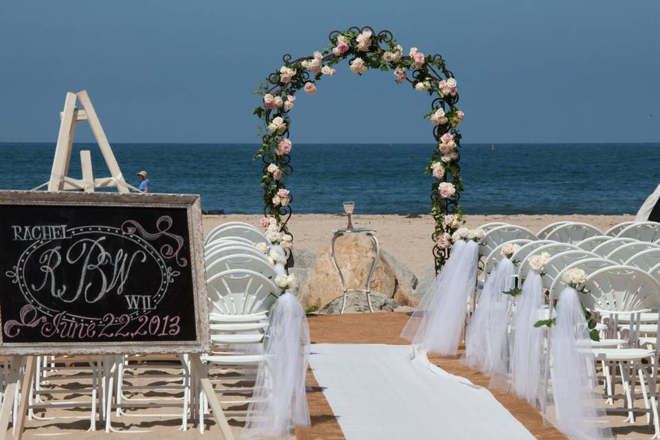 Wedding ceremony area