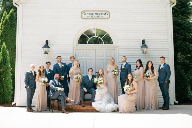 Bridal Party in Front of Chape