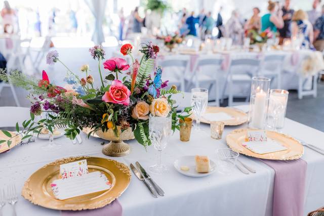Reception Tent Tablescape