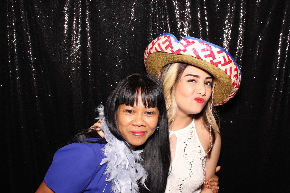 The bride with her bridesmaid