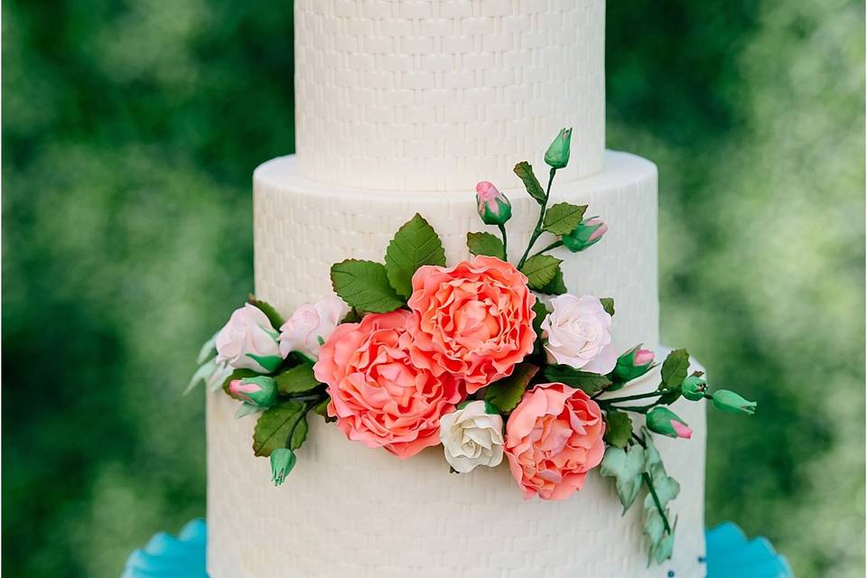 3-tier wedding cake