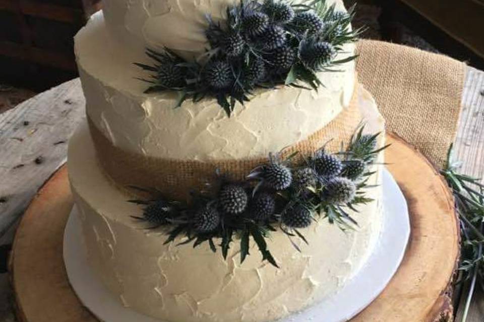 3-tier blueberry cake