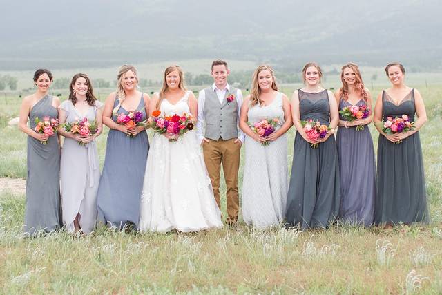 Mountain bridal party