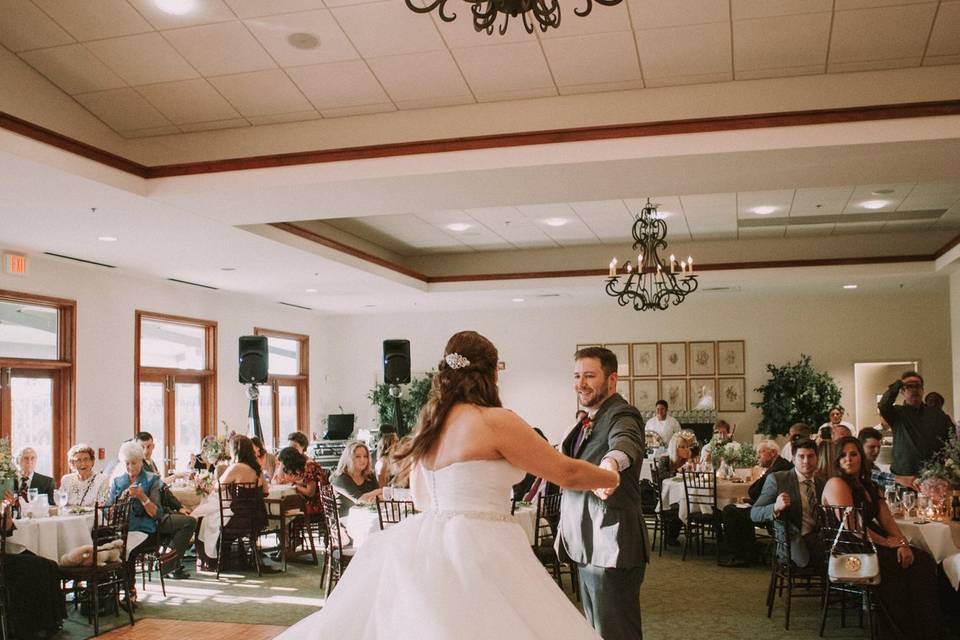 Dancing newlyweds