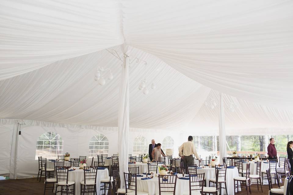 Simple white table setup