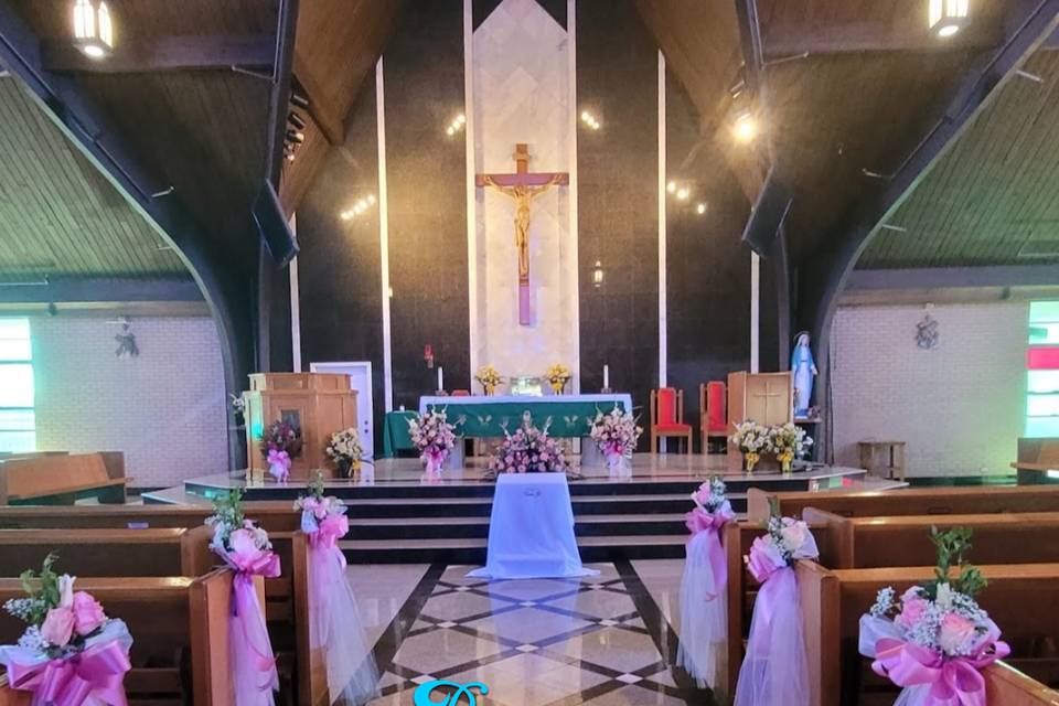 Flores para iglesia boda