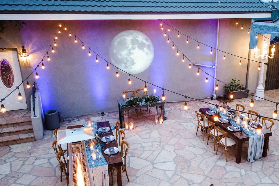 Outdoor Reception with Gobo.
