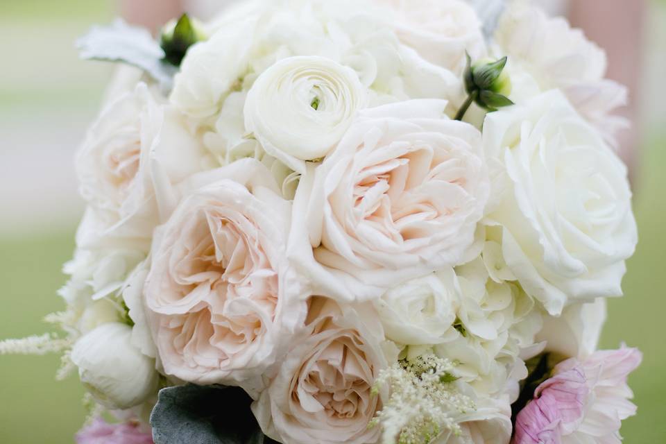 White rose bouquet